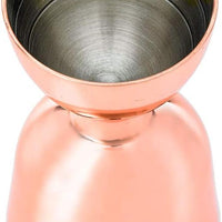 Barfly - 1 x 2 Oz Copper Plated Heavy-Duty Straight Rim Bell Jigger - M37006CP