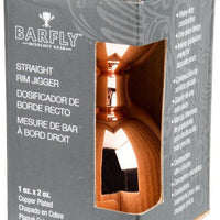 Barfly - 1 x 2 Oz Copper Plated Heavy-Duty Straight Rim Bell Jigger - M37006CP