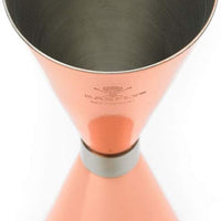 Barfly - 1 x 2 Oz Copper Plated Slim Style Jigger with Stainless Band - M37090CP