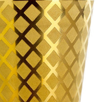 Barfly - 1 x 2 Oz Gold Plated Diamond Lattice Japanese Style Jigger - M37202GD