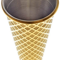 Barfly - 1 x 2 Oz Gold Plated Diamond Lattice Japanese Style Jigger - M37202GD