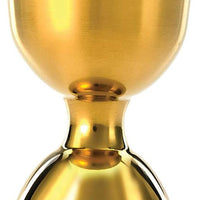 Barfly - 1 x 2 Oz Gold Plated Heavy-Duty Straight Rim Bell Jigger - M37006GD