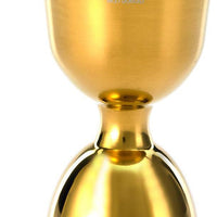 Barfly - 1 x 2 Oz Gold Plated Heavy-Duty Straight Rim Bell Jigger - M37006GD