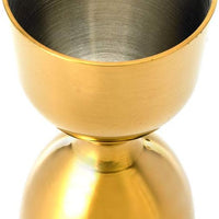 Barfly - 1 x 2 Oz Gold Plated Heavy-Duty Straight Rim Bell Jigger - M37006GD