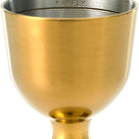 Barfly - 1 x 2 Oz Gold Plated Heavy-Duty Straight Rim Bell Jigger - M37006GD