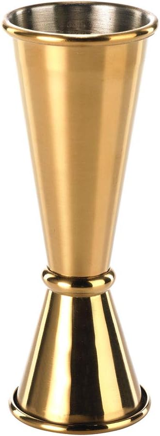 Barfly - 1 x 2 Oz Gold Plated Japanese Style Jigger - M37005GD