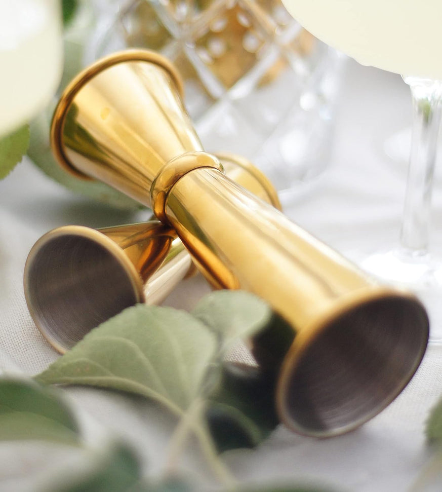 Barfly - 1 x 2 Oz Gold Plated Japanese Style Jigger - M37005GD