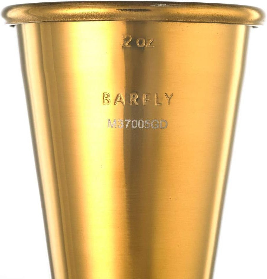 Barfly - 1 x 2 Oz Gold Plated Japanese Style Jigger - M37005GD
