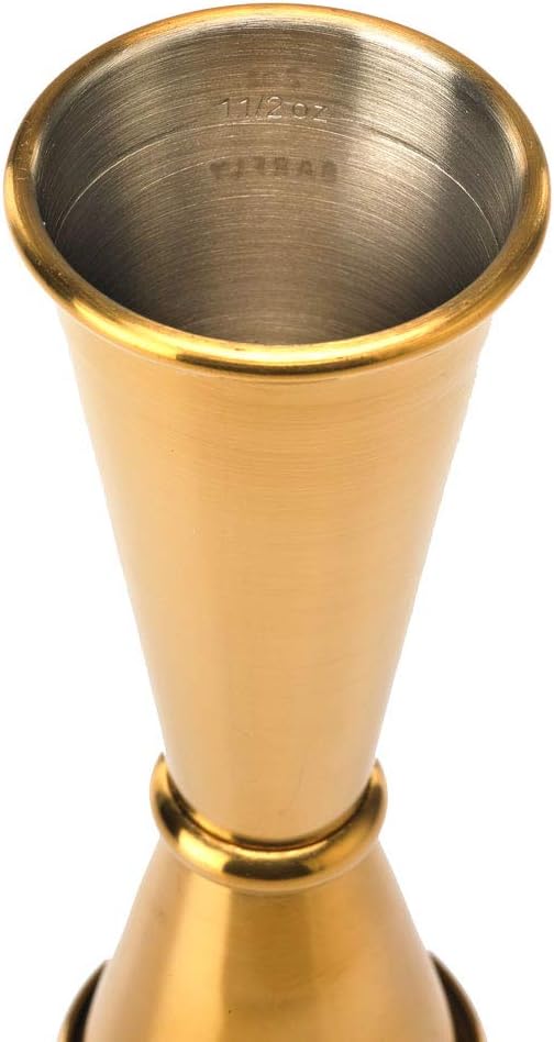 Barfly - 1 x 2 Oz Gold Plated Japanese Style Jigger - M37005GD