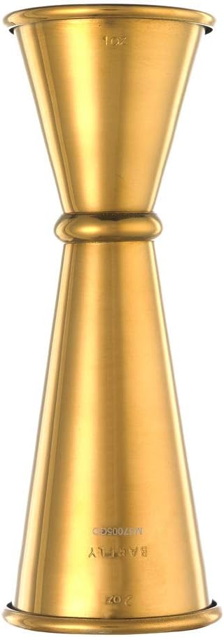 Barfly - 1 x 2 Oz Gold Plated Japanese Style Jigger - M37005GD