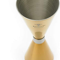 Barfly - 1 x 2 Oz Gold Plated Slim Style Jigger with Stainless Band - M37090GD