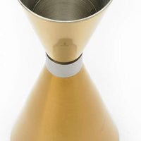 Barfly - 1 x 2 Oz Gold Plated Slim Style Jigger with Stainless Band - M37090GD