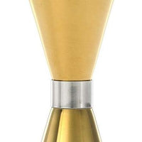 Barfly - 1 x 2 Oz Gold Plated Slim Style Jigger with Stainless Band - M37090GD