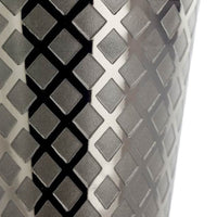 Barfly - 1 x 2 Oz Gun Metal Black Diamond Lattice Japanese Style Jigger - M37202BK