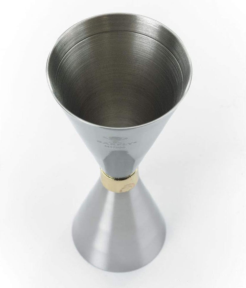 Barfly - 1 x 2 Oz Stainless Steel Slim Style Jigger with Gold Band - M37096