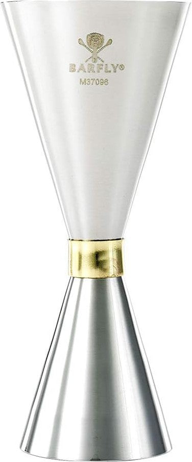 Barfly - 1 x 2 Oz Stainless Steel Slim Style Jigger with Gold Band - M37096
