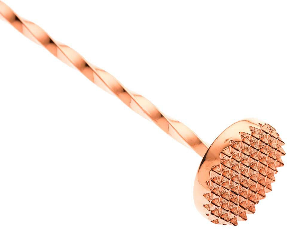 Barfly - 11.8" Copper Plated Bar Spoon With Muddler - M37018CP