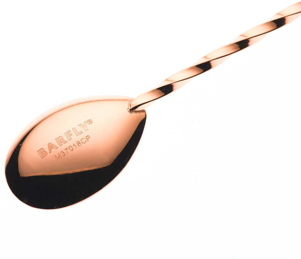 Barfly - 11.8" Copper Plated Bar Spoon With Muddler - M37018CP