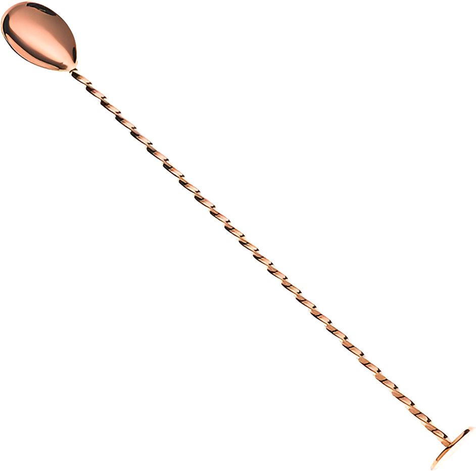 Barfly - 11.8" Copper Plated Bar Spoon With Muddler - M37018CP