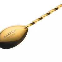 Barfly - 11.8" Gold Plated Bar Spoon With Muddler - M37018GD
