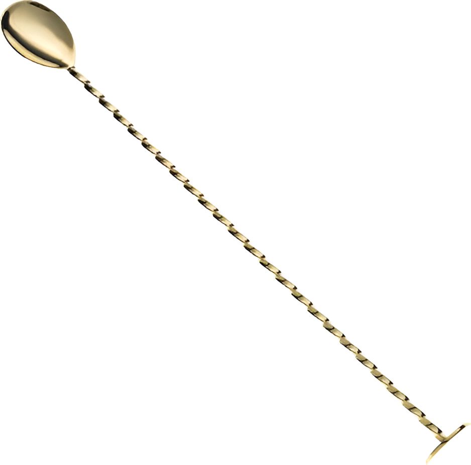 Barfly - 11.8" Gold Plated Bar Spoon With Muddler - M37018GD