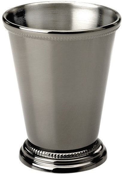 Barfly -12 Oz Black Stainless Steel Julep Cup with Beaded Trim - M37032BK