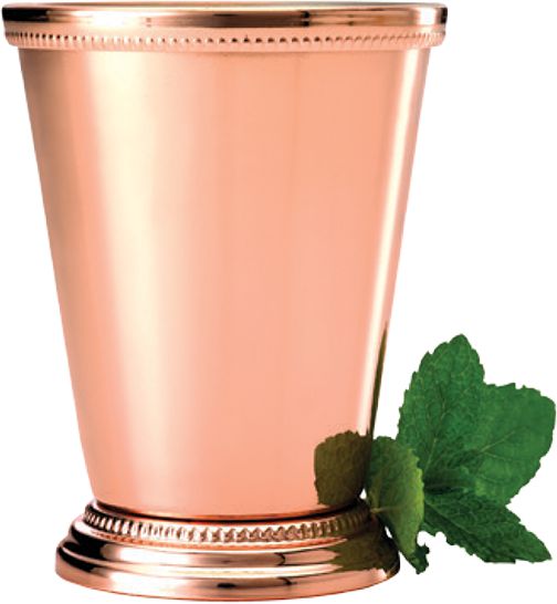 Barfly - 12 Oz Copper Plated Julep Cup with Beaded Trim - M37032CP