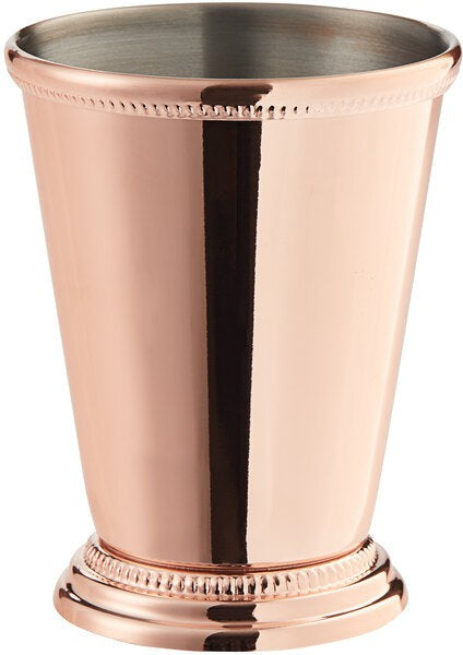 Barfly - 12 Oz Copper Plated Julep Cup with Beaded Trim - M37032CP