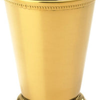 Barfly - 12 Oz Gold Plated Julep Cup With Beaded Trim - M37032GD