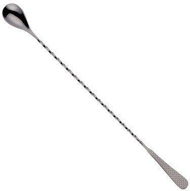 Barfly - 13.1" Black Diamond Lattice Japanese Bar Spoon - M37204BK
