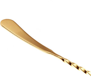 Barfly - 13.1" Japanese Style Gold Plated Bar Spoon - M37010GD