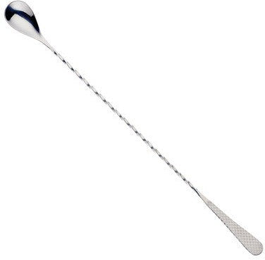 Barfly - 13.1" Stainless Steel Diamond Lattice Japanese Bar Spoon - M37204