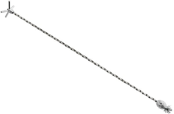 Barfly - 13.37" Stainless Steel 4-Prong Bar Stirrer with Pineapple End - M37136