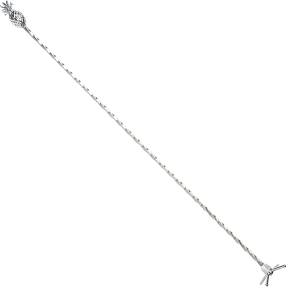 Barfly - 13.37" Stainless Steel 4-Prong Bar Stirrer with Pineapple End - M37136