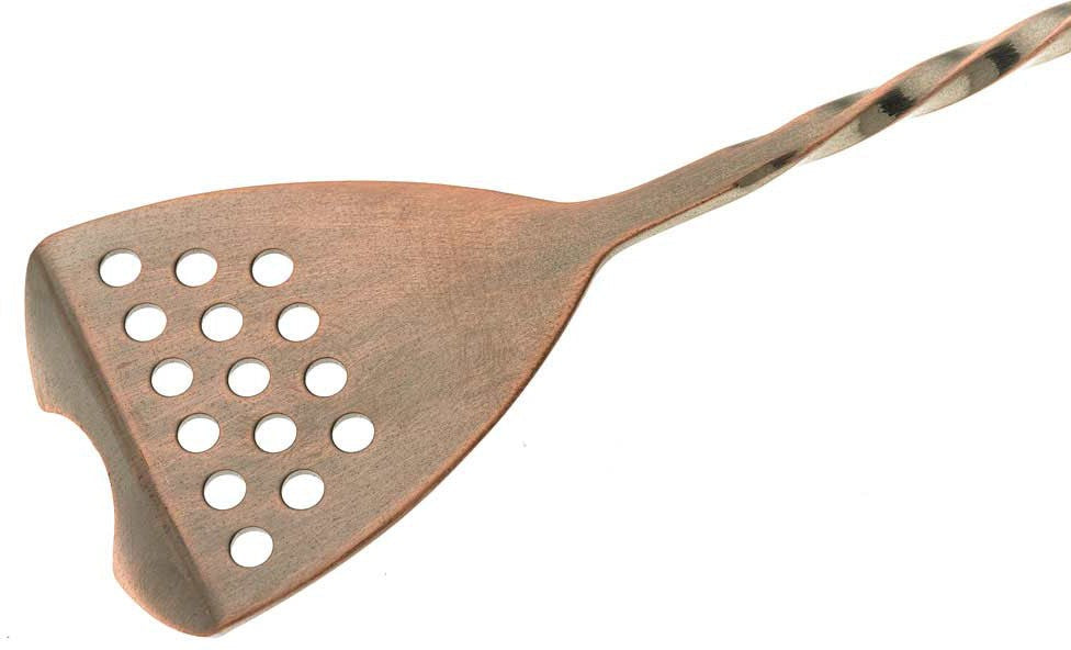 Barfly - 15.75" Antique Copper Bar Spoon With Strainer End - M37072ACP