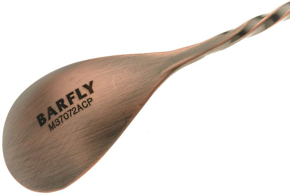 Barfly - 15.75" Antique Copper Bar Spoon With Strainer End - M37072ACP