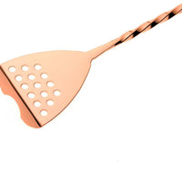 Barfly - 15.75" Copper-Plated Stainless Steel Bar Spoon With Strainer End - M37072CP