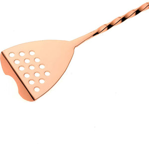 Barfly - 15.75" Copper-Plated Stainless Steel Bar Spoon With Strainer End - M37072CP