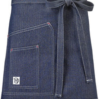 Barfly - 15.75" x 28.25" Metro Edge Stellar Indigo Cotton Denim Waist Apron with 2 Pockets - M63202DEN