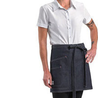 Barfly - 15.75" x 28.25" Metro Edge Stellar Indigo Cotton Denim Waist Apron with 2 Pockets - M63202DEN