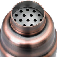 Barfly - 17 Oz Stainless Steel Antique Copper-Plated Heavy Weight 3-Piece Cobbler Cocktail Shaker - M37038ACP