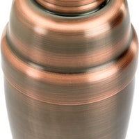 Barfly - 17 Oz Stainless Steel Antique Copper-Plated Heavy Weight 3-Piece Cobbler Cocktail Shaker - M37038ACP