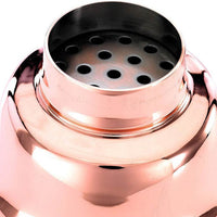 Barfly - 17 Oz Stainless Steel Copper-Plated Heavy Weight 3-Piece Cobbler Cocktail Shaker - M37038CP