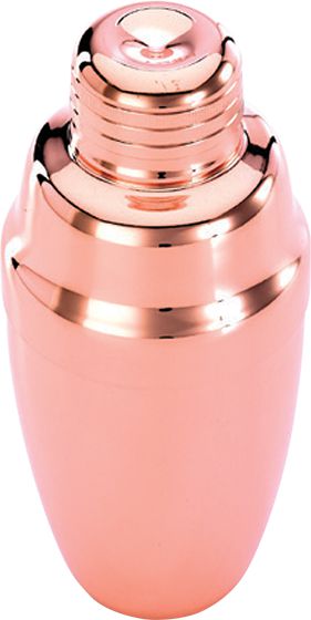 Barfly - 17 Oz Stainless Steel Copper-Plated Heavy Weight 3-Piece Cobbler Cocktail Shaker - M37038CP