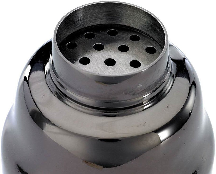 Barfly - 17 Oz Stainless Steel Gun Metal Black Heavy Weight 3-Piece Cobbler Cocktail Shaker - M37038BK