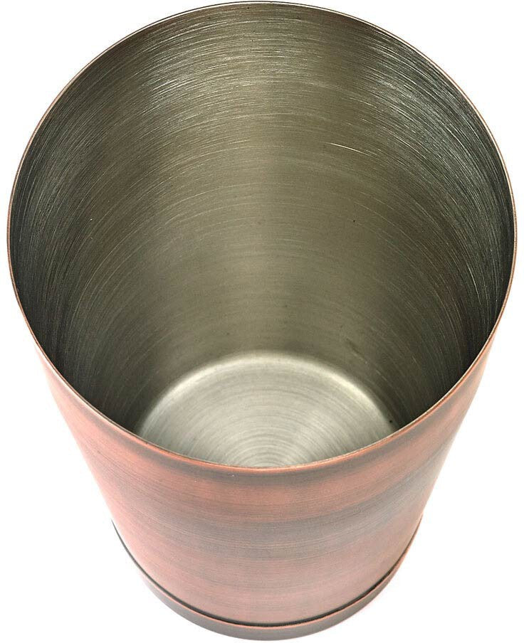 Barfly - 18 Oz Stainless Steel Antique Copper Plated Half Size Cocktail Shaker/Tin - M37007ACP