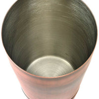 Barfly - 18 Oz Stainless Steel Antique Copper Plated Half Size Cocktail Shaker/Tin - M37007ACP