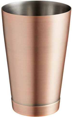 Barfly - 18 Oz Stainless Steel Antique Copper Plated Half Size Cocktail Shaker/Tin, - M37007ACP