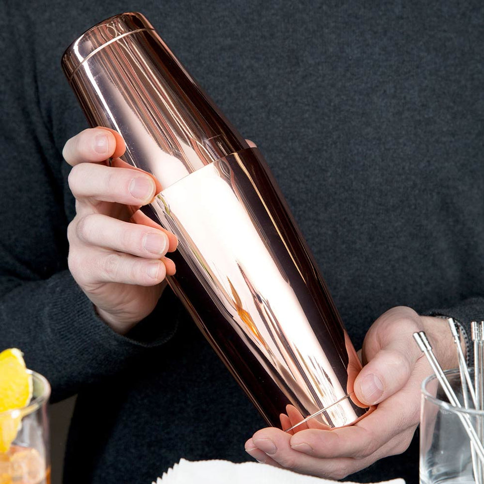 Barfly - 18 Oz Stainless Steel Copper Plated Half Size Cocktail Shaker/Tin - M37007CP