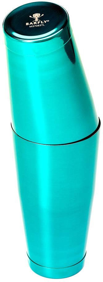 Barfly - 18 Oz Stainless Steel Teal Half Size Cocktail Shaker Tin - M37083TL